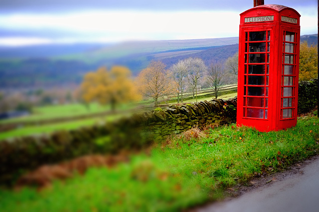 (tilt and shift) - The Leaning Phonebox