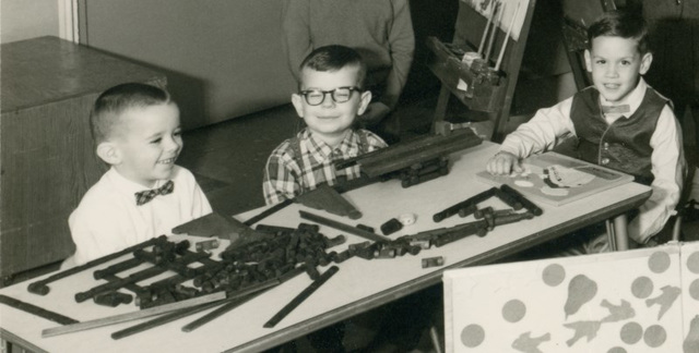 Lincoln Logs, Kindergarten Class, Baltimore, Md., 1965-66