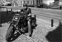 L'homme à la moto.