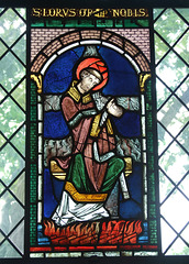 The Martyrdom of St. Lawrence Stained Glass in the Cloisters, June 2011