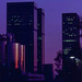 The purple  hour, Downtown Los Angeles 1980 (180°)