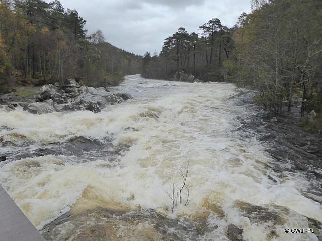 Dog Falls in spate, Glen Affric