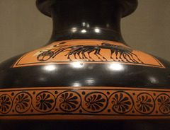 Detail of a Black-Figure Terracotta Hydria: Kalpis in the Metropolitan Museum of Art, July 2011
