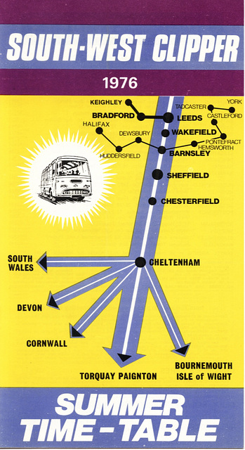 South West Clipper brochure (front page) Summer 1976