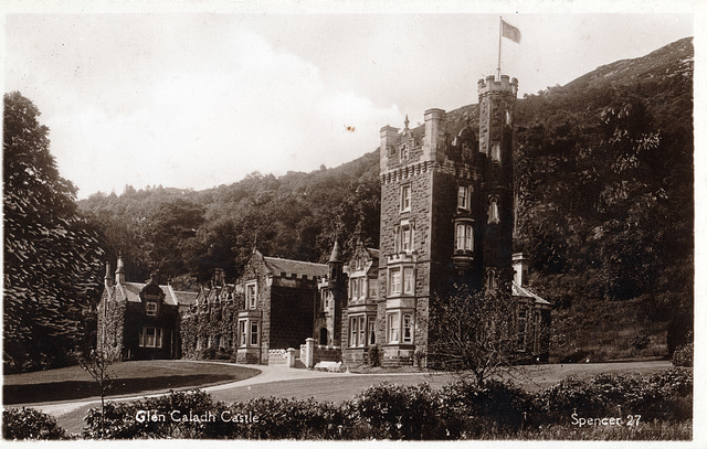 Glen Caldah Castle, Kilmodan, Argyll and Bute, Scotland, (Demolished 1960)