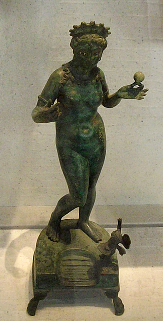 Aphrodite Admiring Herself Served by Eros Statuette in the Louvre, June 2014