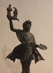 Detail of a Bronze Statuette of a Lar in the Metropolitan Museum of Art, January 2012