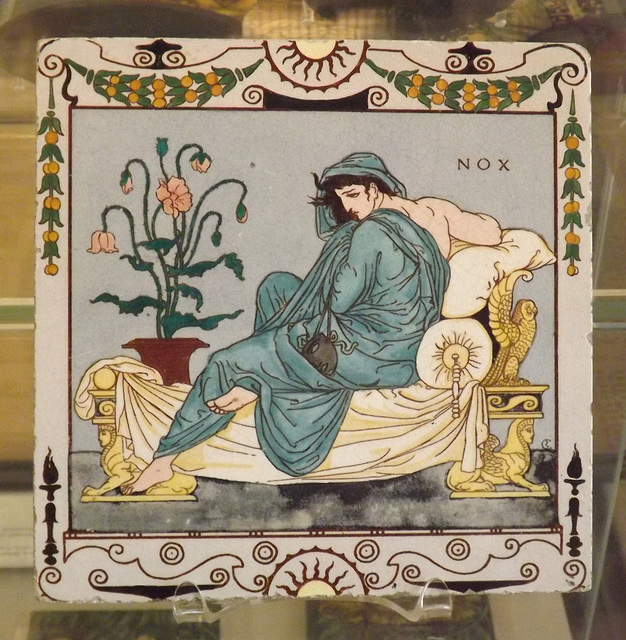 Earthenware Tile Depicting Night in the British Museum, May 2014