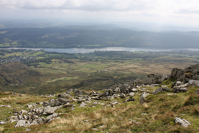 Coniston and Consiton Water from the old mans shoulder