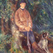 Detail of the Portrait of Alfred Berard with his Dog by Renoir in the Philadelphia Museum of Art, August 2009