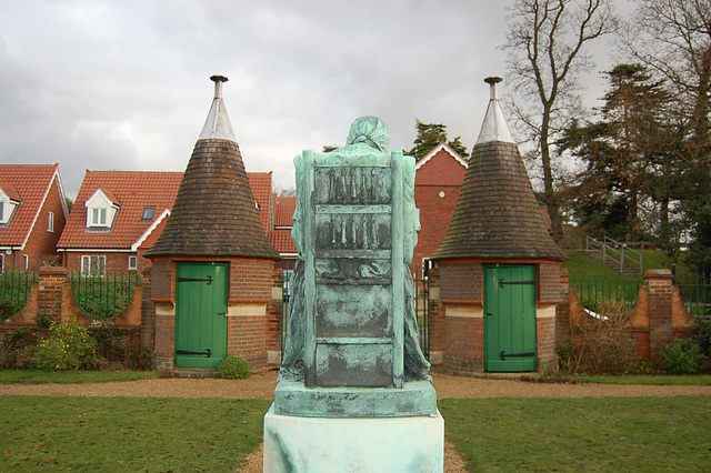 Bronze Sculpture at Matthew's Almshouses, Reydon, Suffolk