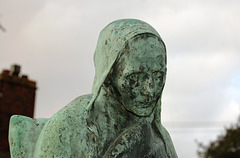 Bronze Sculpture at Matthew's Almshouses, Reydon, Suffolk