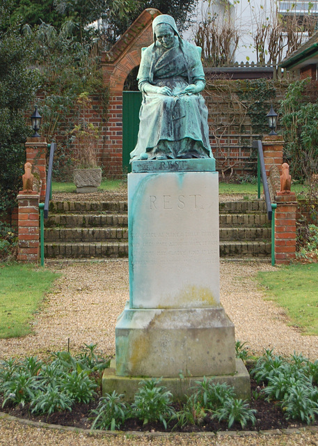Bronze Sculpture at Matthew's Almshouses, Reydon, Suffolk