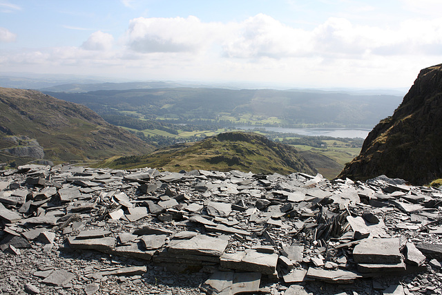 Slate view of Coniston Water