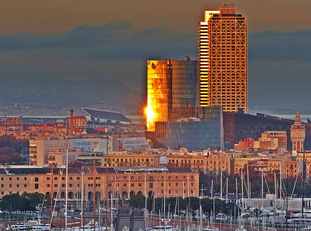 Barcelona - Blick über den alten Yachthafen