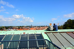 Sitting on the roof