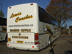 Lewis Coaches LUI 9624 in Mildenhall - 6 Nov 2014 (DSCF6410)