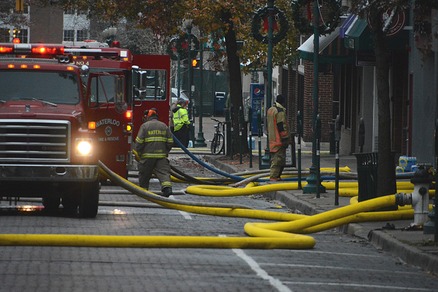 Streets were blocked all around