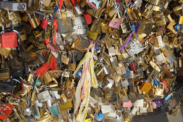 Locks on Pont de l'Archevêché