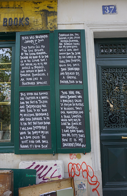 Letter at Shakespeare and Company