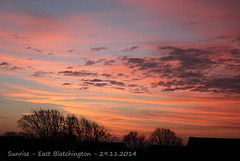 Sunrise over East Blatchington - 29.11.2014