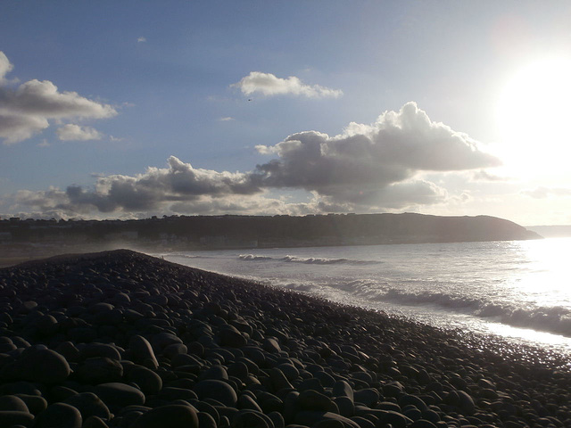 Spray over the pebble ridge