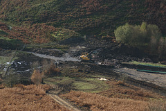 Breaking up the Sluice Gate walls at Hurst Reservoir Glossop Breaking up the Sluice Gate walls at Hurst Reservoir Glossop