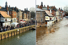 Winter flooding in York.