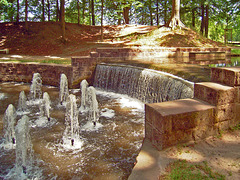 Wassersprünge ("Nonnen" genannt) im Schloßpark