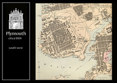 Plymouth map circa 1884 - South-West
