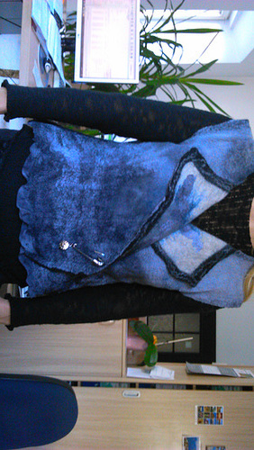 reversible nuno felted vest