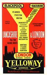Yelloway Lancashire-London timetable cover - Summer 1963