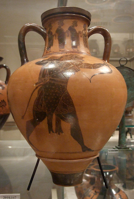 Terracotta Neck Amphora Attributed to a Painter of the Princeton Group in the Metropolitan Museum of Art, April 2011
