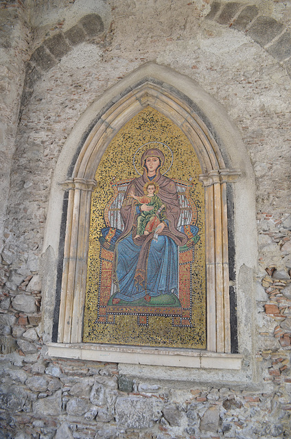 Taormina, Mosaic in the Arch of Torre Orologio