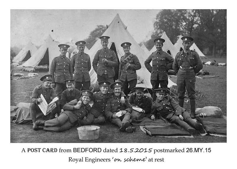 REs at rest Bedford 18 5 1915