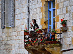 ... balcon à Monpazier ...
