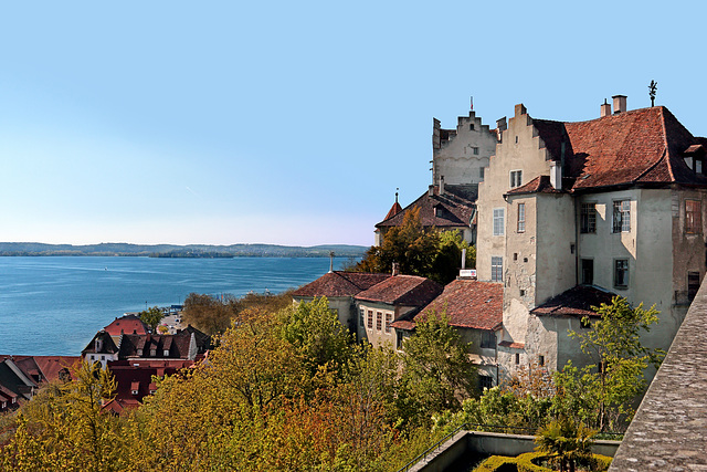 Meersburg - Ausblick vom Schlosspark zur Burg