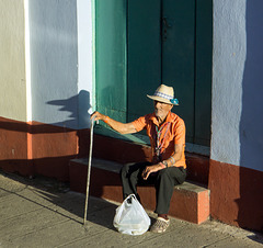 Man on stoop, Caibarien, Cuba