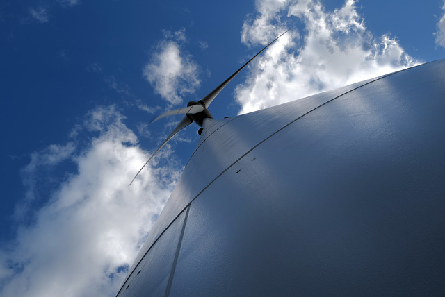 Wind turbine and clouds