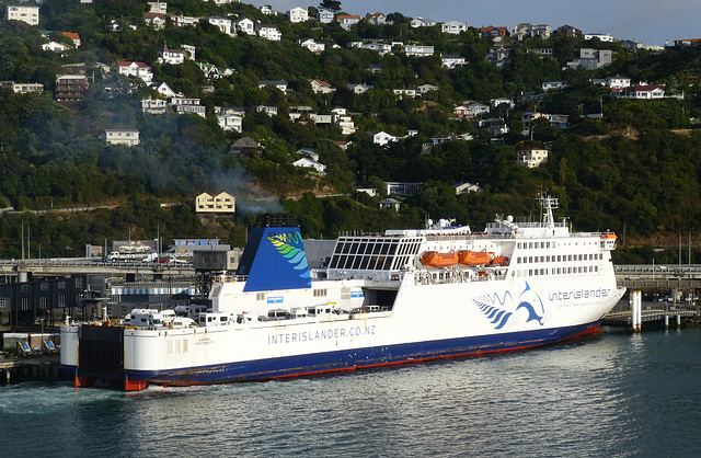 Interislander Kaitaki at Wellington (2) - 27 February 2015