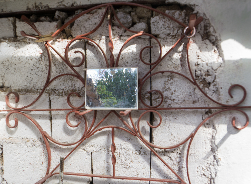 Back yard mirror, Remedios, Cuba