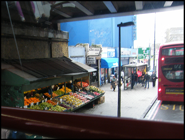 street stall under bridge