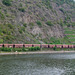 Güterzug auf der Strecke Trier Koblenz an der Mosel nähe Oberfell