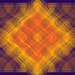 curvy overlapping fractal pattern in purple orange & yellow