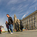 The Beatles statues with the Royal Liver building in the background, Liverpool