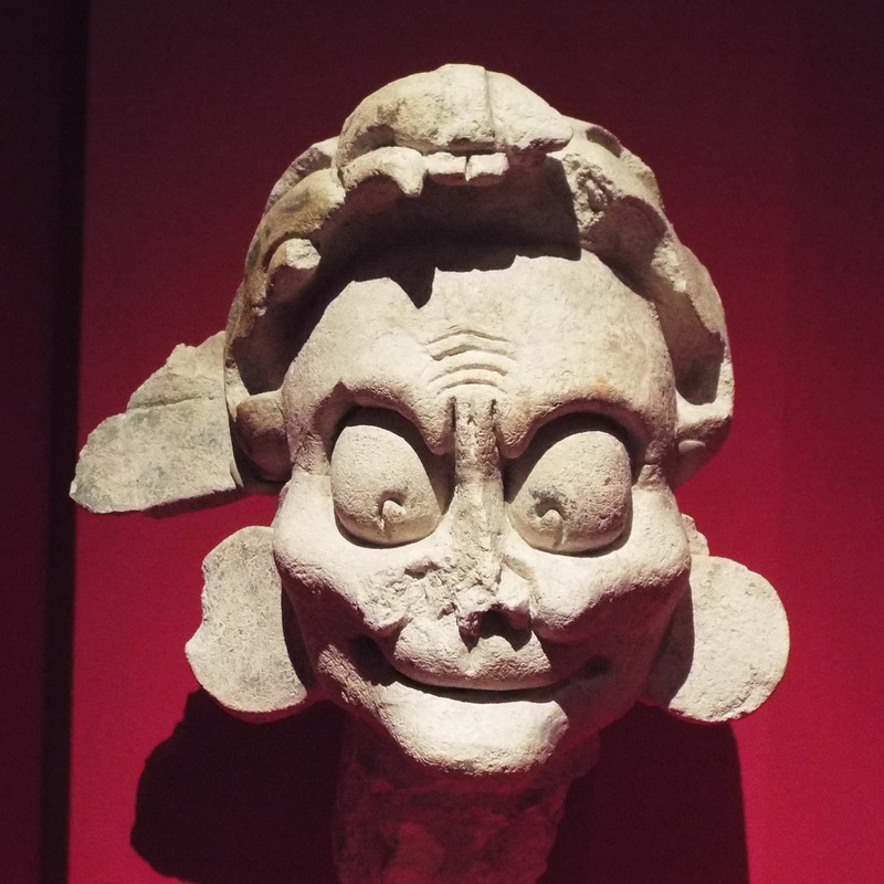 Maya Stucco Head of an Aged Being from Guatemala in the Metropolitan Museum of Art, December 2022