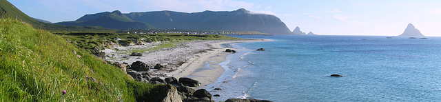 Bleik, bird sanctuary Bleiksøya and longest white sand Arctic beach at Vesteralen