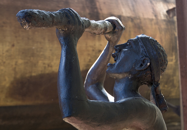 Slave sculpture, cane museum, Santa Clara, Cuba