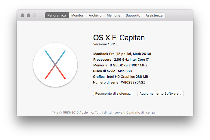 MacBook Pro OS X 11.11.5 update 2016-05-18