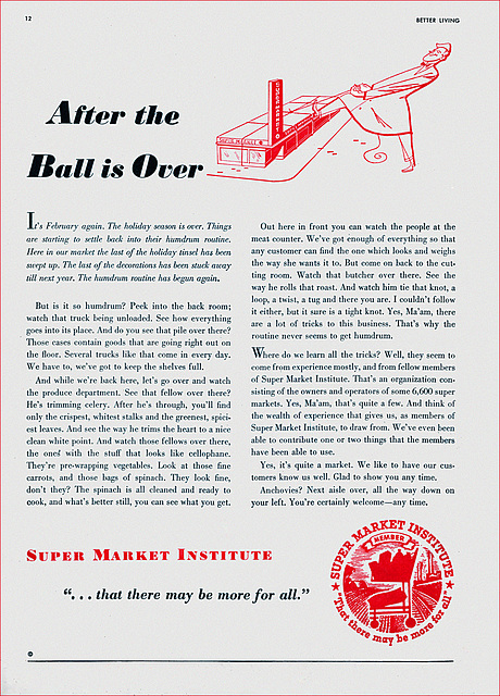 Super Market Institute Ad, 1953